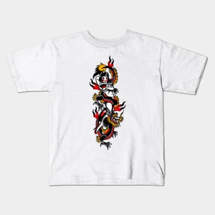 Traditional Dragon Girl Kids T-Shirt